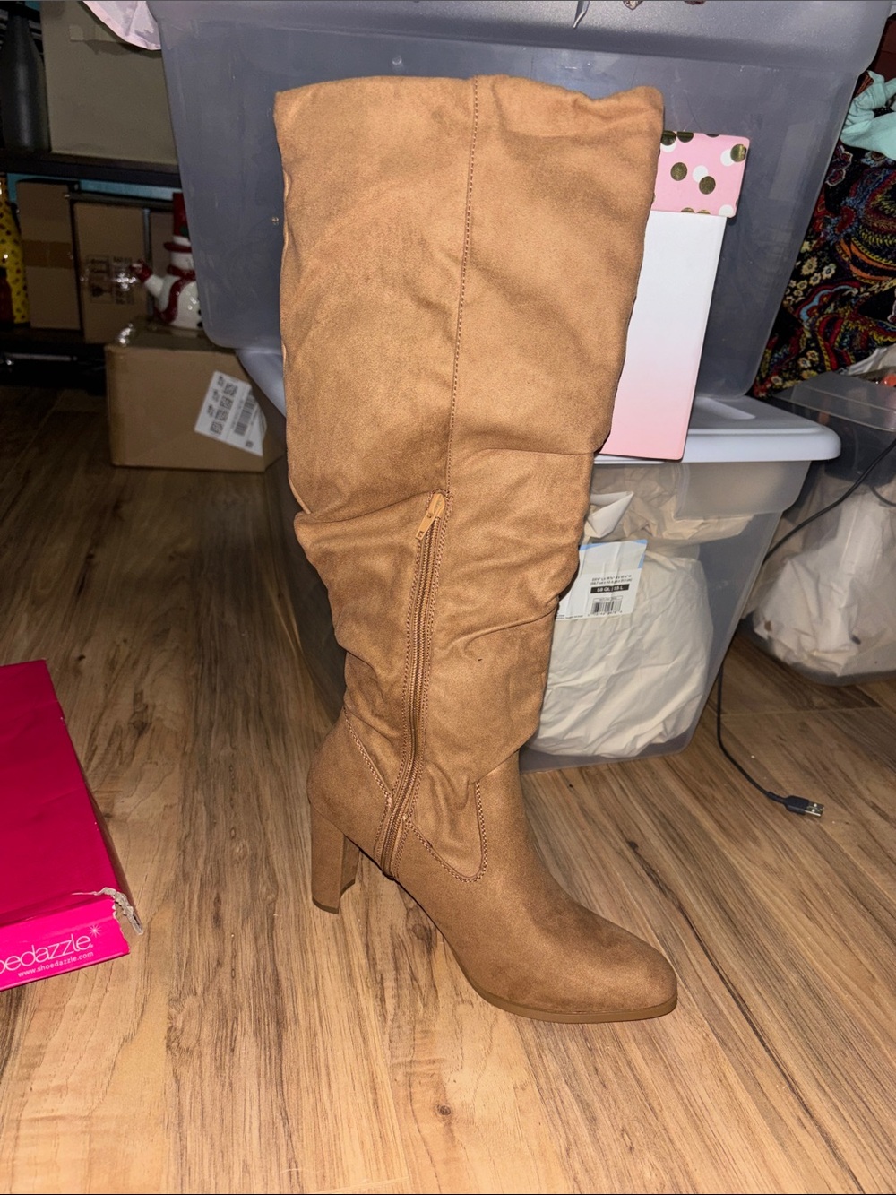 Siena Studio Tall Slouchy Block Heel Boots - Brown